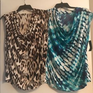 Sleeveless cowl neck top